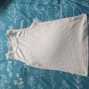 White base layer tank top high-rise